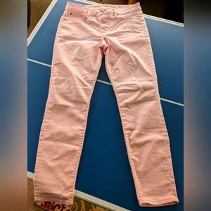 Women's soft pink denim jeans